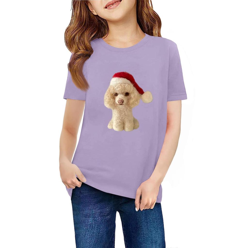 Children's Short Sleeve Neck T-Shirt Animal Print Daily Casual Top