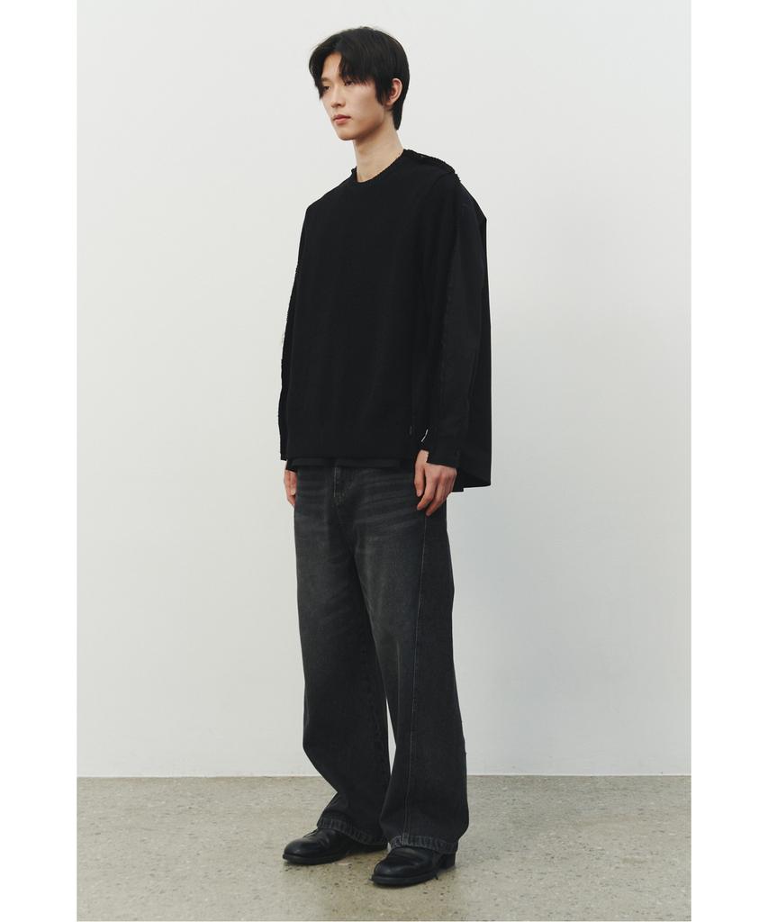 RECODE Back Shirt Knit Top_Rkwas25615Bkx