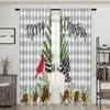 2 Pieces, Christmas Buffalo Plaid Curtains -30% Blackout - Suitable for Living Rooms, Bedrooms, Kitchens, and Home Decor