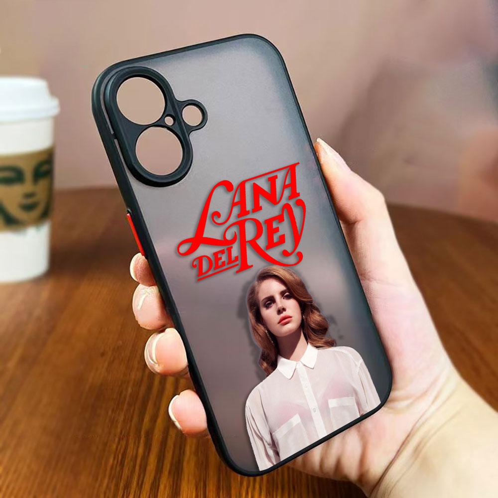 Горячая певица Лана Дель Рей Матовый чехол для телефона Apple iPhone 16 16E 15 14 13 12 11 Pro XR XS X 8 7 SE Plus Max Прозрачный Жесткий Funda