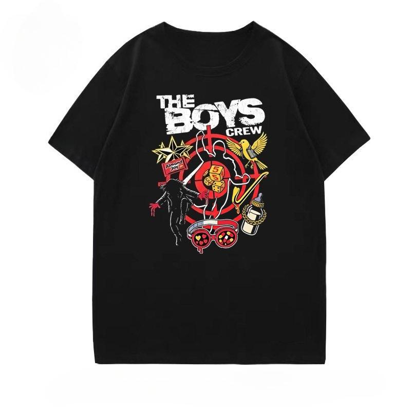 Unisex Cotton T-shirt Patriotic Superhero Character Print Short Sleeve O-neck Soft Breathable Casual Daily Wear Tee