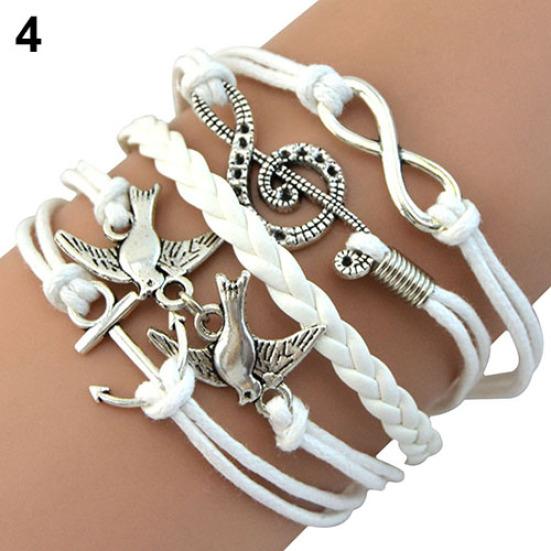 Плетеный браслет для вечеринки, подарок, многослойные браслеты, винтажный браслет с элегантным узором в виде стрелы Купидона