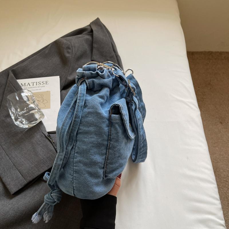 Женская сумка через плечо из денима большой емкости, сумка для путешественников на плечо