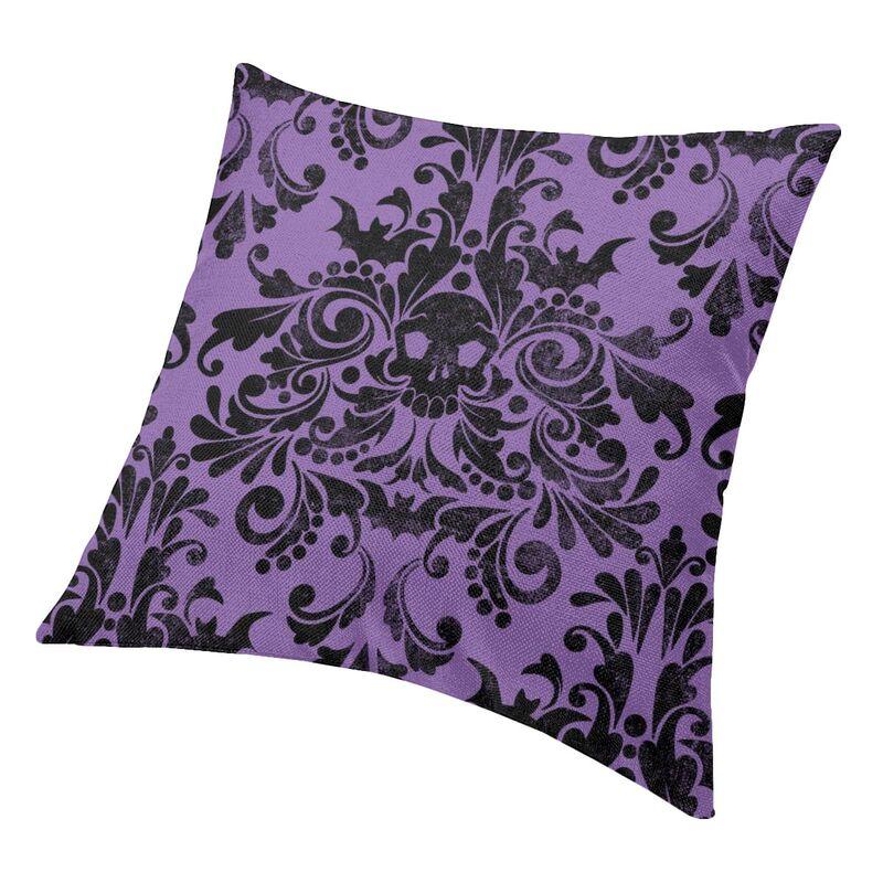 Halloween Witchcraft Witch Cushion Cover Soft Gothic Crow Cat Throw Pillow Case for Sofa Square Pillowcase Bedroom Decoration