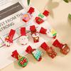 Christmas Hair Clips Set: Cute Girl's Tree & Snowman Duckbill Hairpins