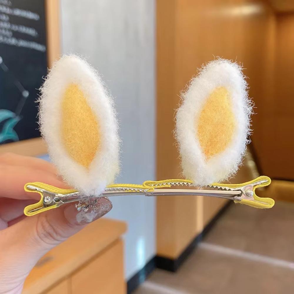 5 Pairs Soft Texture Rabbit Ears Hair Pin 3D Design 3D Hair Pin Hair Accessories For Children