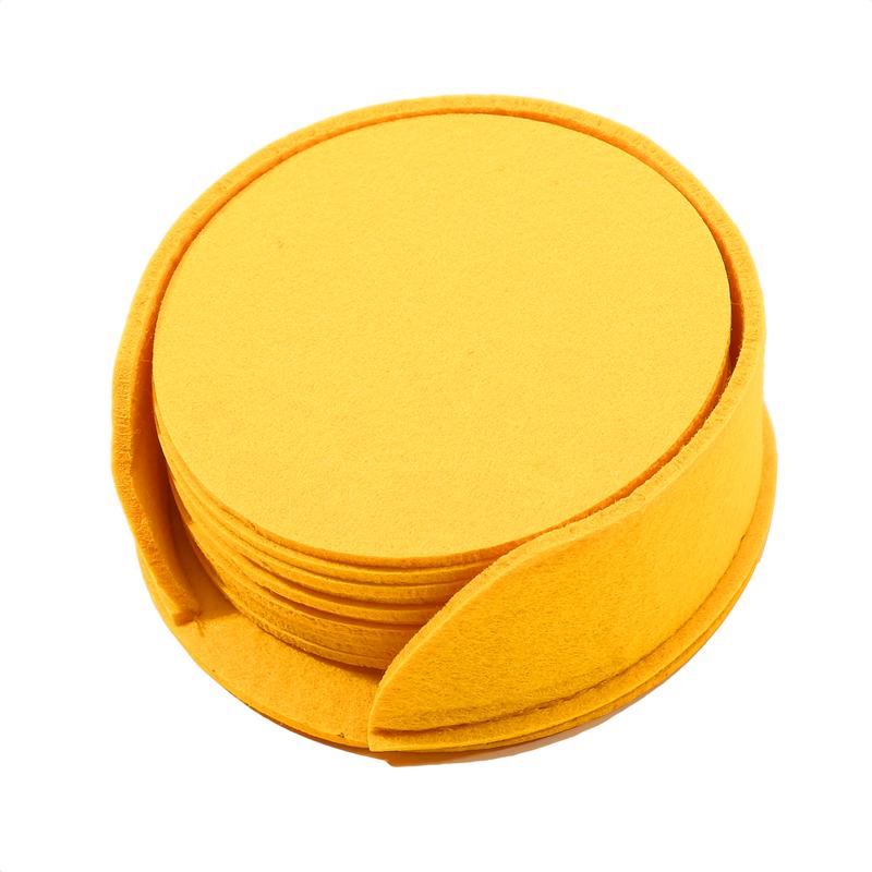10 шт. Круглая фетровая подставка под стакан для обеденного стола, защитная подкладка, термостойкая подставка под чашку, подставка под кружку для кофе и чая