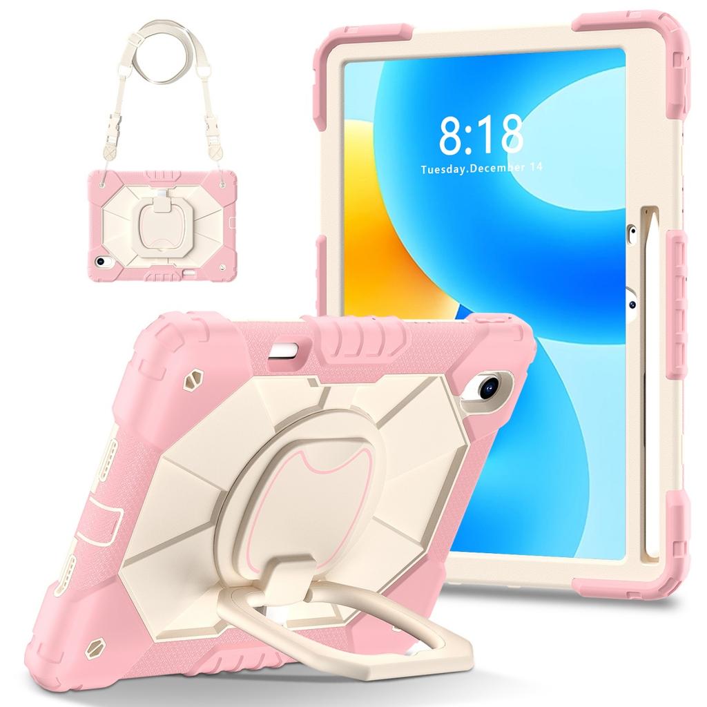 For Huawei MatePad 11.5 / Huawei MatePad 11.5-inch.360° Rotating Grip Heavy Duty Protection Stand TPU+PC 3in1 Anti-knock Shockproof Tablets PC Case