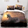 Cute Couple Of Pony Duvet Cover Set 3D Unicorn Pony Horse Polyester Quilt Cover With Pillow Shams For Kids Adults Bedding Set