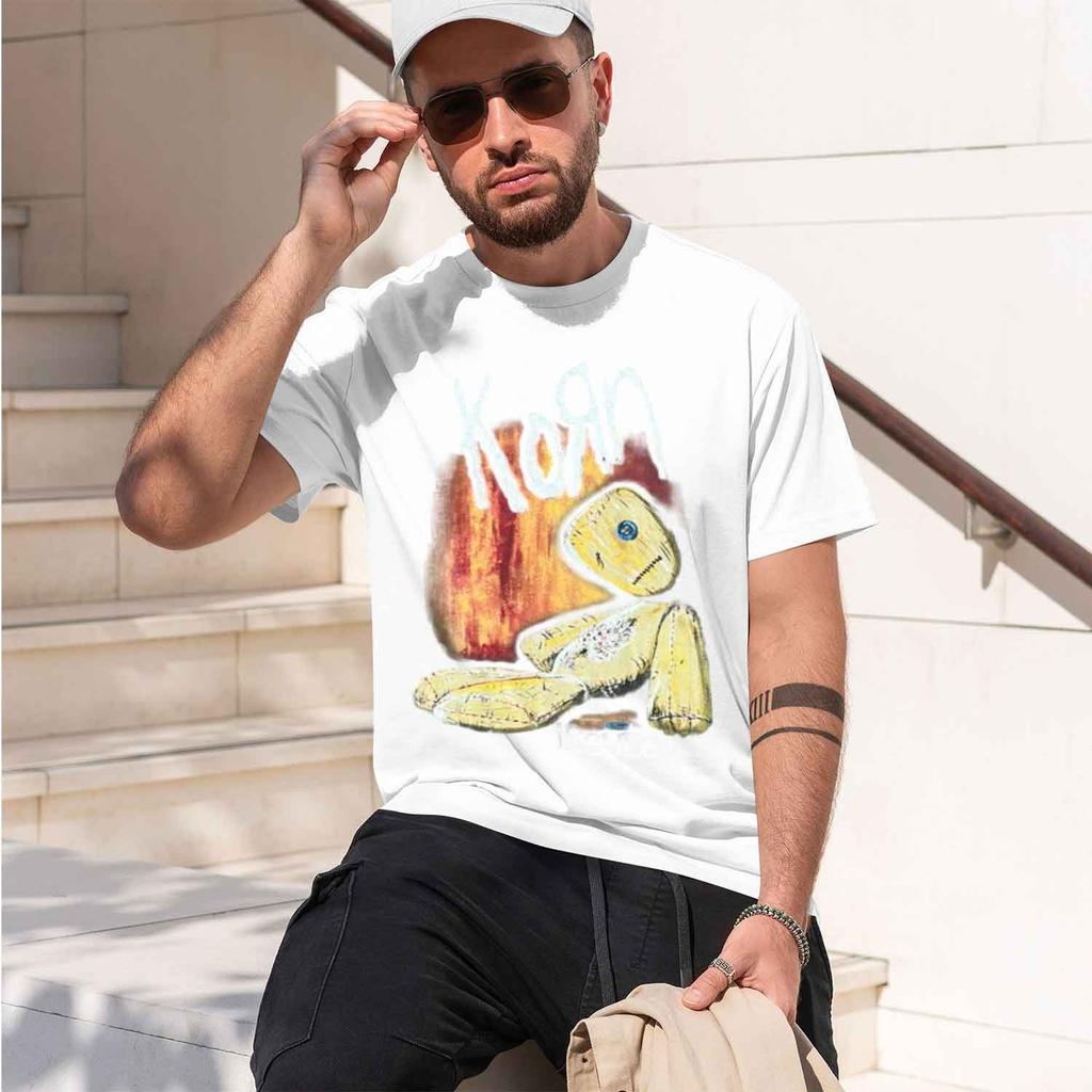 2026 New Korn Cotton Tee Streetwear Casual Graphic Tshirt Summer Collection Short Sleeve Top For Unisex And Unisex