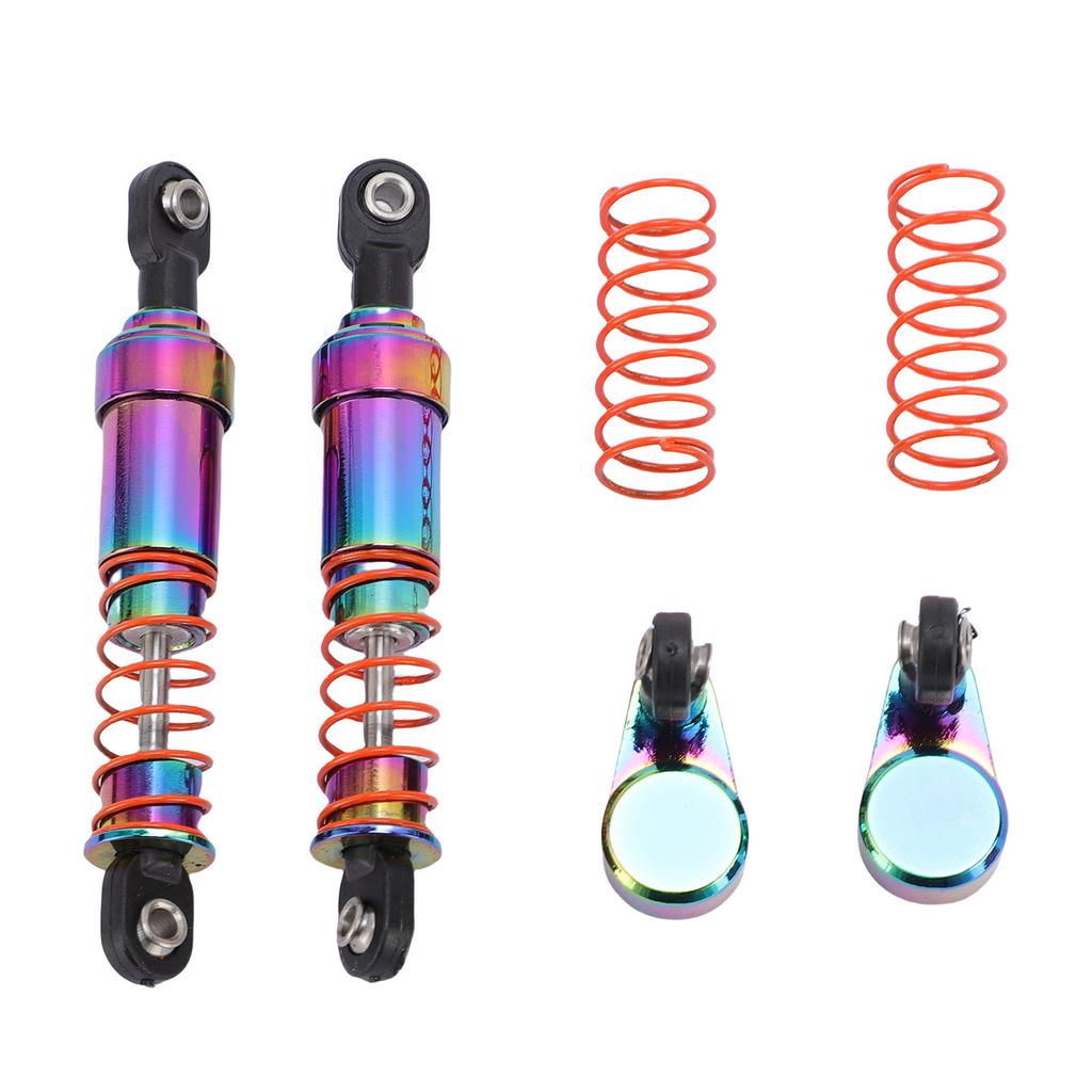 1 Pair Oil Pressure Shock Absorbers with Offset Caps Aluminum Alloy Large Bore Model Vehicle Shock Damper Kit 85mm