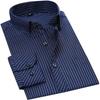 Men's Business Casual Striped Long-Sleeve Shirt - Simple and Fashionable