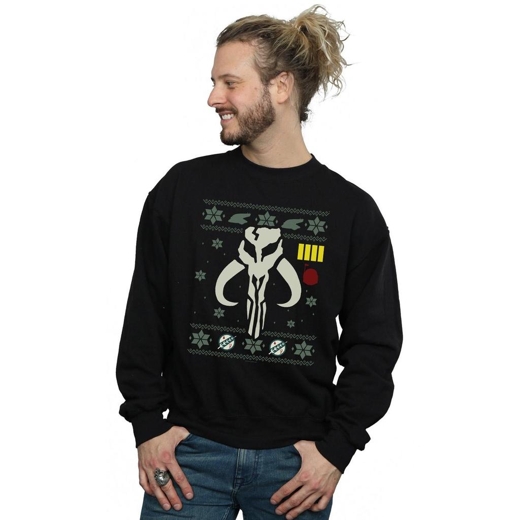 STAR WARS Mens Christmas Bantha Skull Sweatshirt
