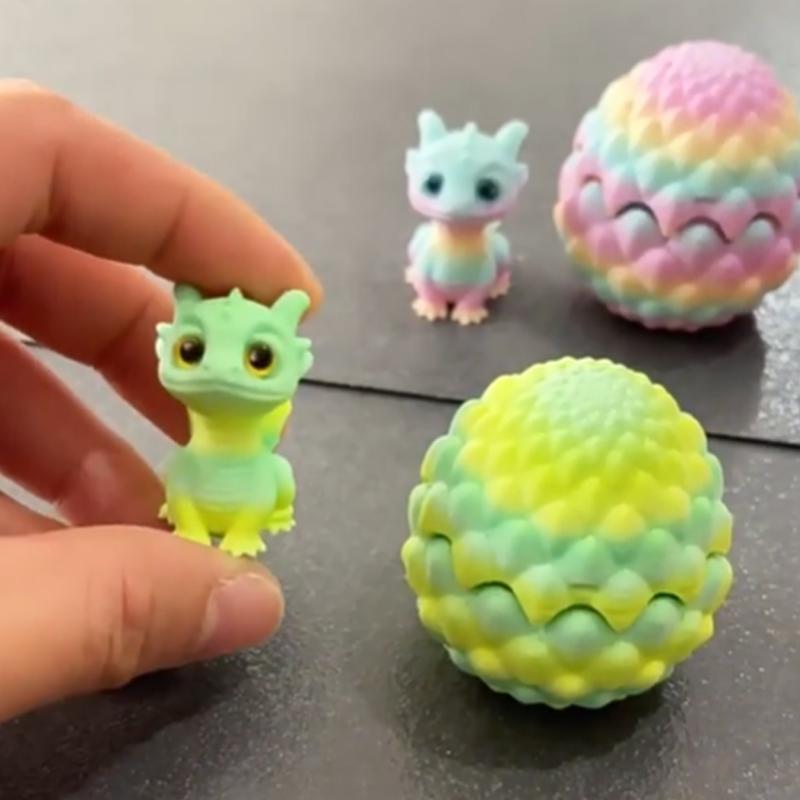Декоративное украшение, напечатанное на 3D-принтере, Яйцо дракона с маленьким драконом внутри, Подходит для мебели и настольного домашнего декора, Рождество