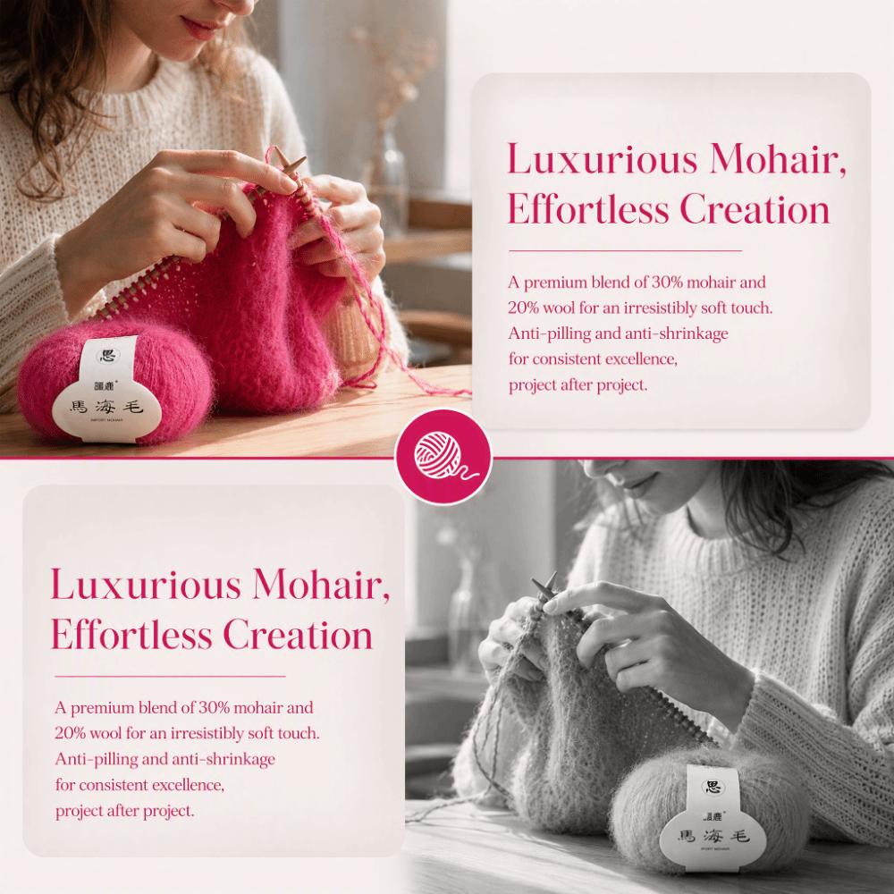 Pink Color Angora Yarn Soft Texture Long Wool Yarn Popular Cashmere Yarn For Crochet