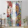 Bedroom Kitchen Curtain Bohemian Mandala Flower Window Curtains Curtains for Living Room Decorative Items