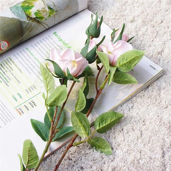 Ветка розы яркий цвет яркий макет сцены практичный яркий не выцветающий имитация пиона домашний сад свадебное украшение