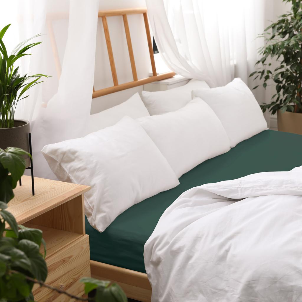 Fitted sheet 120x200 jersey 100% COTTON khaki green