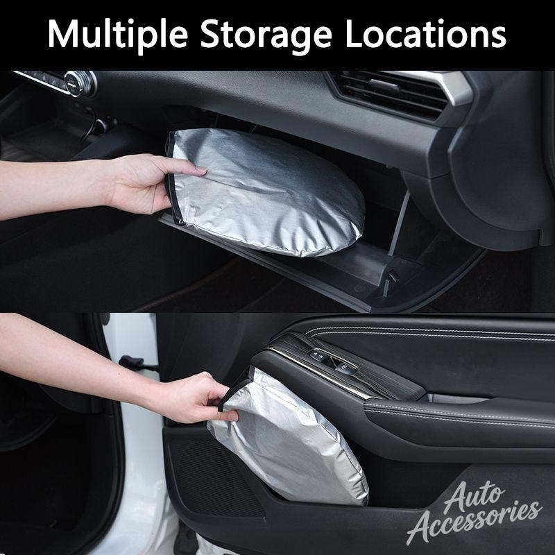 DZVA4 Car Sun Visor Folding Sunscreen Front Windshield Cover For BMW M E34 E36 E60 E90 E46 F10 F20 X5 M3 M5 M6 E71 Accessories sticker