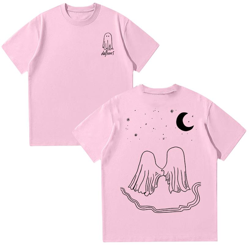 Хлопковая футболка рок-группы Deftones Deftones Ghosts кремовая футболка Хип-хоп Рок Женская Мужская Уличная мода Модная одежда с коротким рукавом