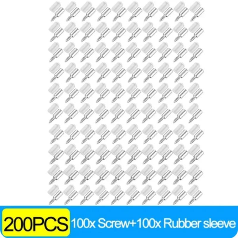 Самонарезающий винт Держатель пластины для гардероба Кронштейны для перегородки шкафа Фиксированные винты Опорные колышки для полок с нескользящей втулкой