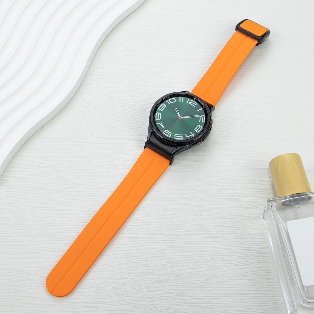 Магнитный силиконовый ремешок Quick Fit для Samsung Galaxy Watch 6 Classic 47мм 43мм 6/5/4 40мм 44мм 5 Pro 45мм 4 Classic 46мм 42мм