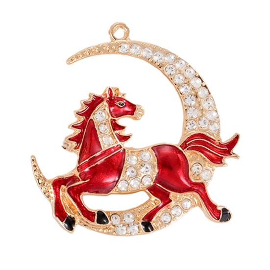 Шарм Лошадь на Китайский Новый год 2026 год Лошади Талисман Подвеска Счастливое Зодиакальное Животное Сплав