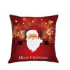 New Year Merry Christmas Santa Claus Print Pattern Cushion Cover for Home Living Room Sofa Decoration Pillow