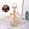 Dessert Stand Fruit Plate Candy Cupcake Serving Tray Tempered Glass Trays for Wedding Birthday Party