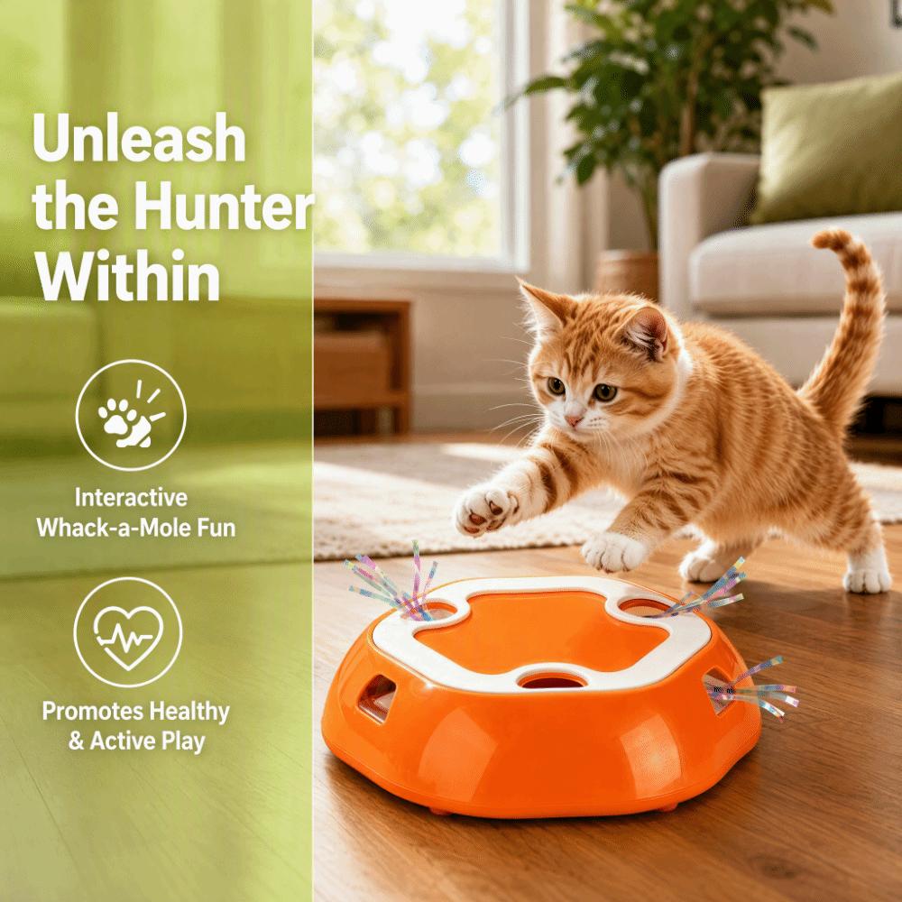 Motion Activated Automatic Cat Toy Anti-Tip Stable Base Electric Pet Toy Play Exercise