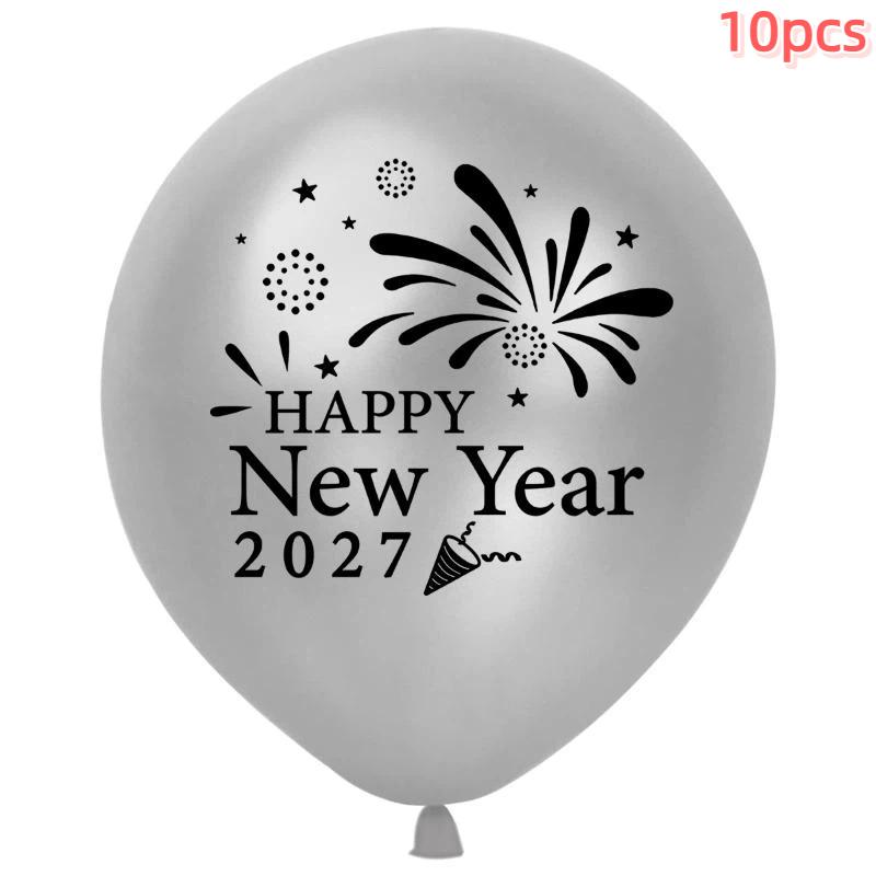 10 шт. Счастливого Нового 2027 года Вечеринка Латексные Шары Счастливого Нового Года Вечеринка Домашнее Украшение