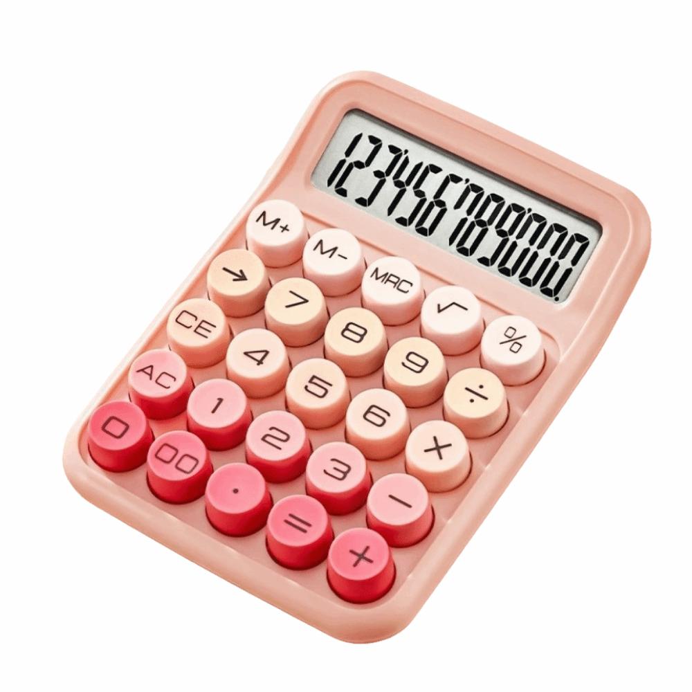 Gradient Color Mechanical Keyboard Calculator 12 Digit Desktop Student Calculator Business Use