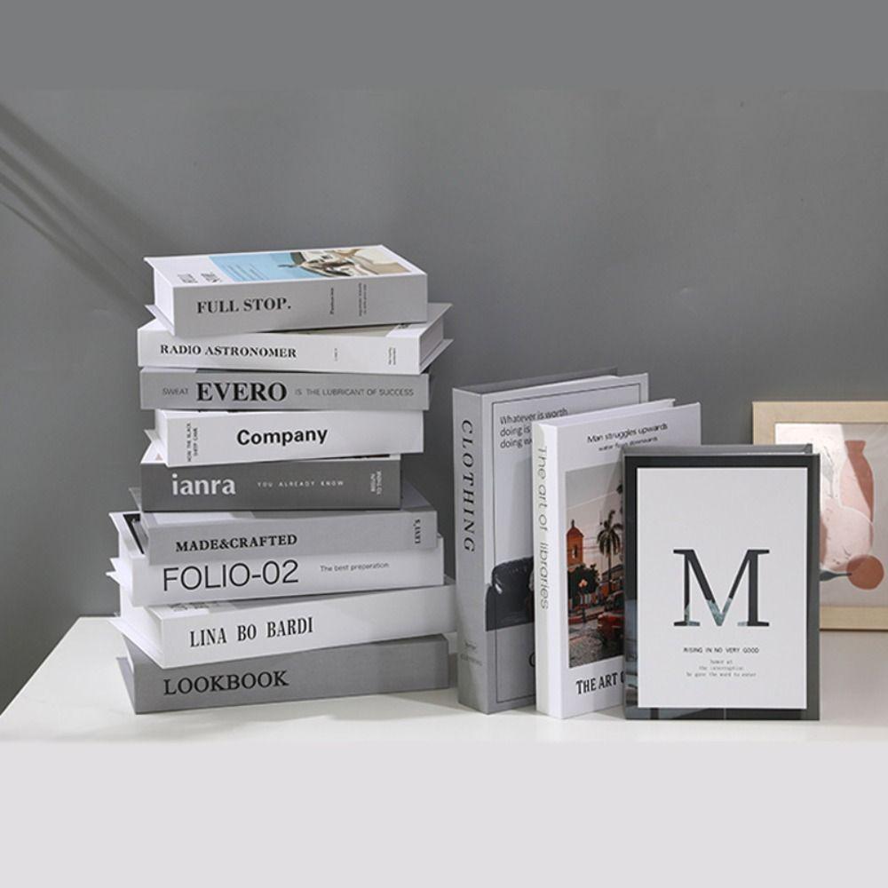 Creative Foldable Fake Book Modern Thicken Simulation English Book English Nordic Desktop Book Ornaments Photo Props
