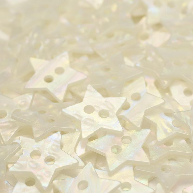 5Pcs Two-Eyed Pentagram Resin Button Coat Tweed Sweater Button Double-Sided Nylon Dress Decorative Button