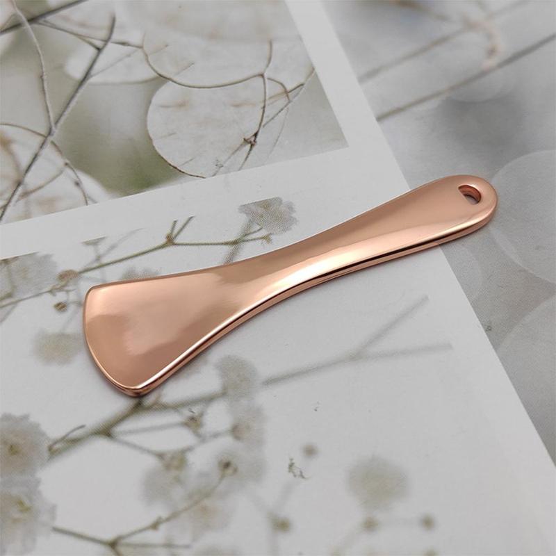 Ложка для массажа глаз, ложка для снятия усталости глаз, металлическая ложка для крема для лица, косметический массажный совок для смешивания, портативная косметическая лопаточка P7O5