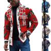 Men's Fashion Trend Daily Casual Printed Long Sleeve Button Down Jacket