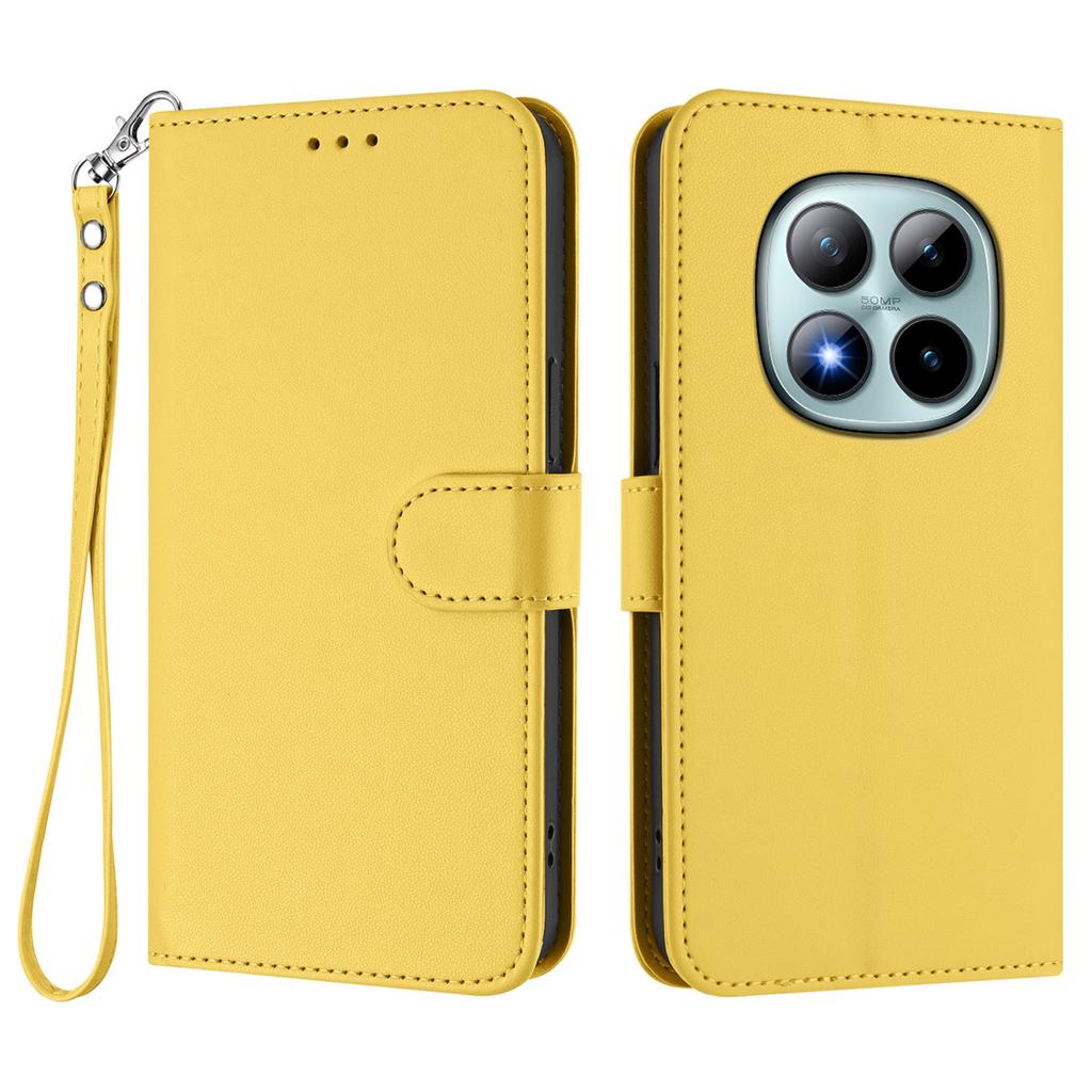 For Xiaomi Redmi Note 15 Pro+ 5G Leather Case Wallet Stand Phone Cover with Wrist Strap
