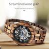 Fashion Casual Mechanical Watch Men Top Brand Luxury Natural Wooden Automatic Skeleton Steampunk Wristwatch