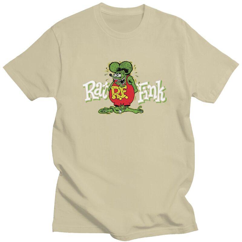 Мужские футболки на заказ с рисунками из аниме и мультфильмов, Rat Fink. Хлопковые футболки с коротким рукавом, повседневные.