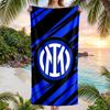 Пляжное полотенце Inter Milan Мягкое из микрофибры Летнее полотенце Быстросохнущее Впитывающее полотенце для пляжа Бассейна Путешествий