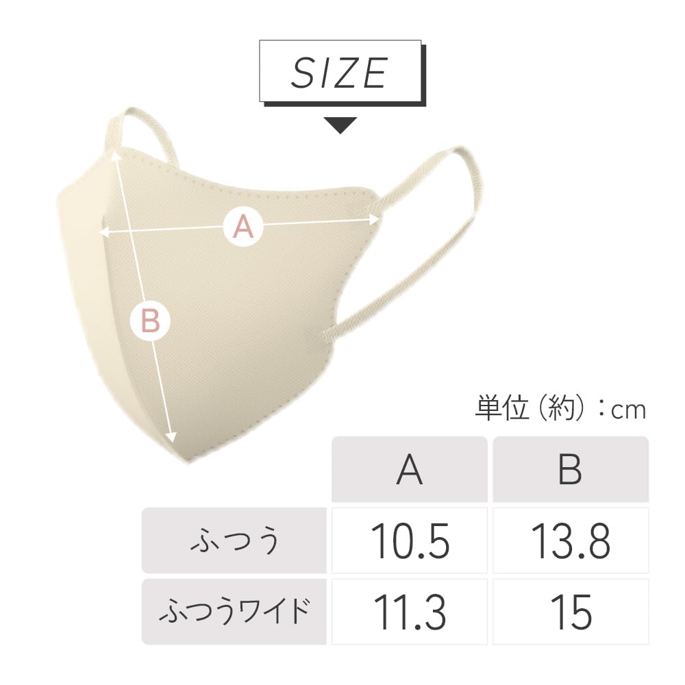 IRIS OHYAMA Модная маска нетканая обычная бледно-бежевая RN-FA30SXQ, 30 штук, ткань, размер,