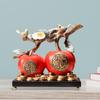 Persimmon Statue Ornament Resin Figurine Artwork Fruit Sculpture Home Decor for Bookshelf Desktop