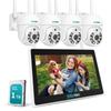 Sovmiku Monitor Integrated NVR 1296P 5 Million Pixel Wireless Camera Set of Expandable To PTZ Function Remote Waterproof Rating AI Motion Security