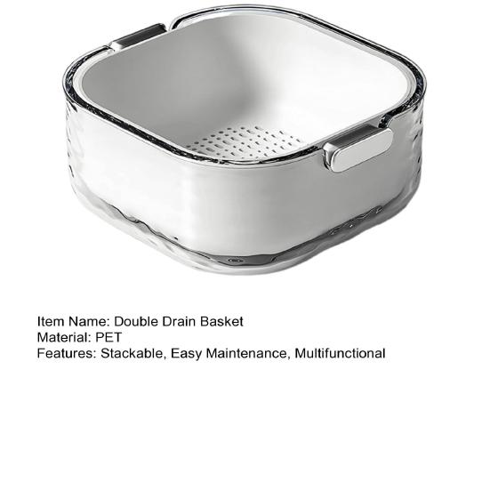 3 шт./набор Кухонный дуршлаг Миска Складываемая корзина для слива Дуршлаги для еды Многослойная корзина для мытья овощей для фруктов Спагетти