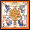 130CM Square Twill Silk Scarf Women Large Shawls Printed Stoles Square Bandana Luxury Kerchief Hijab Gift Scarves For Ladies