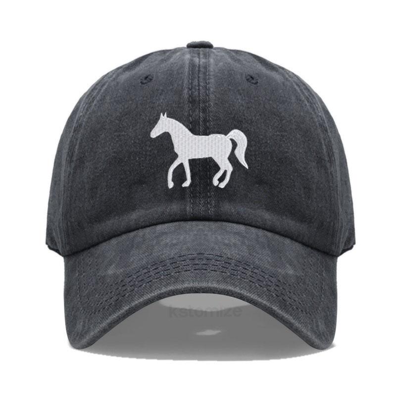 Women's Baseball Cap Men's Washed Cotton Horse Embroidery Dad Hat Sport Golf Caps For Man Sun Hats Dropshipping
