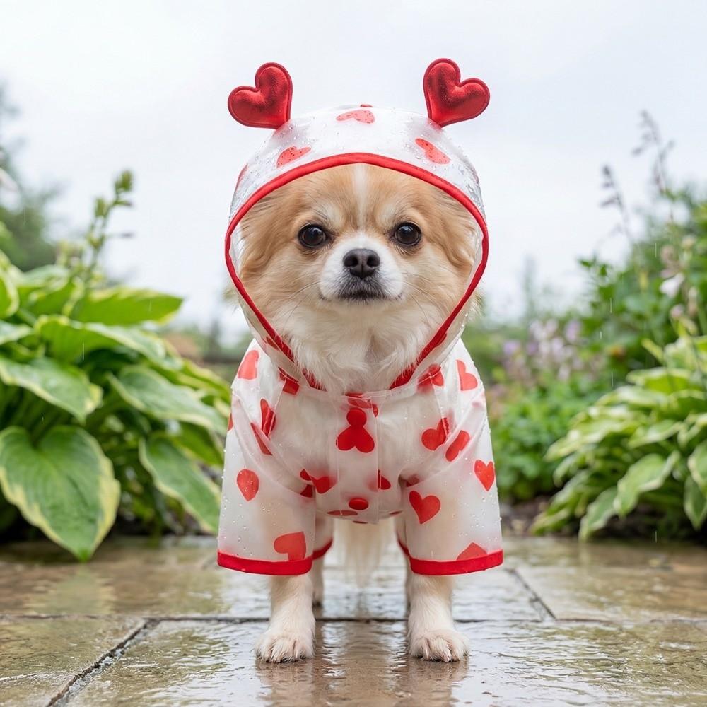 High Visibility Dog Rain Cloak Waterproof Pet Clothes Pet Rain Jacket for Walking