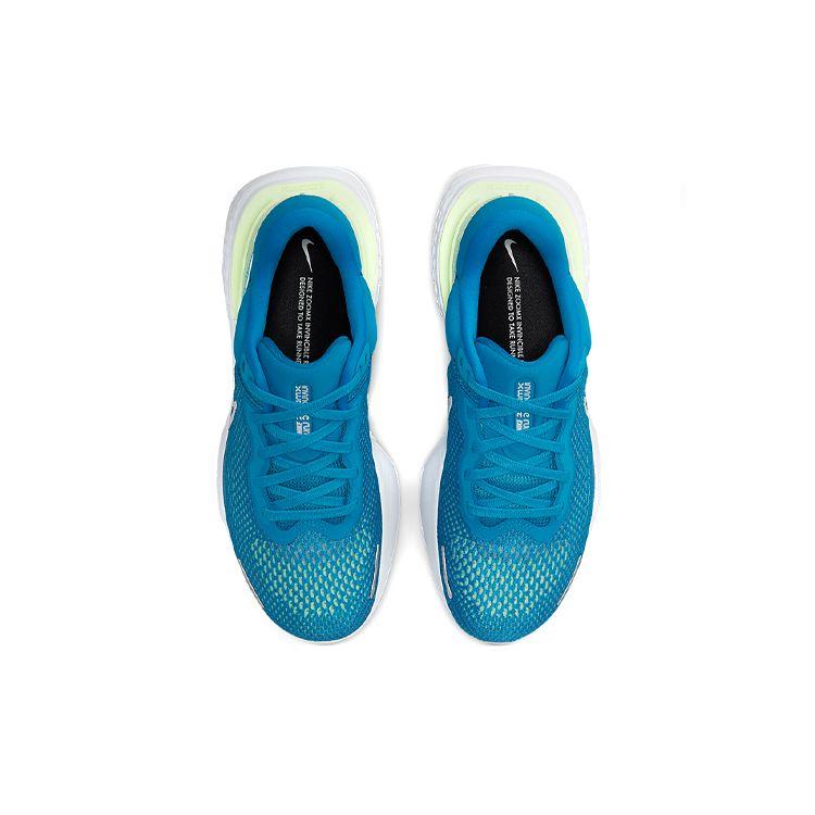 Nike Мужские кроссовки ZoomX Invincible Run Flyknit Blue Orbit Lime Glow Football-серый белый CT2228-401