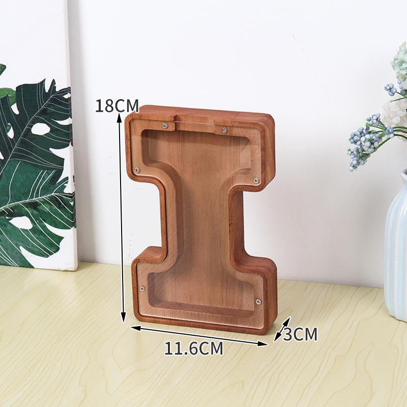 Деревянная и акриловая копилка для детей с алфавитом - прозрачный дизайн животных