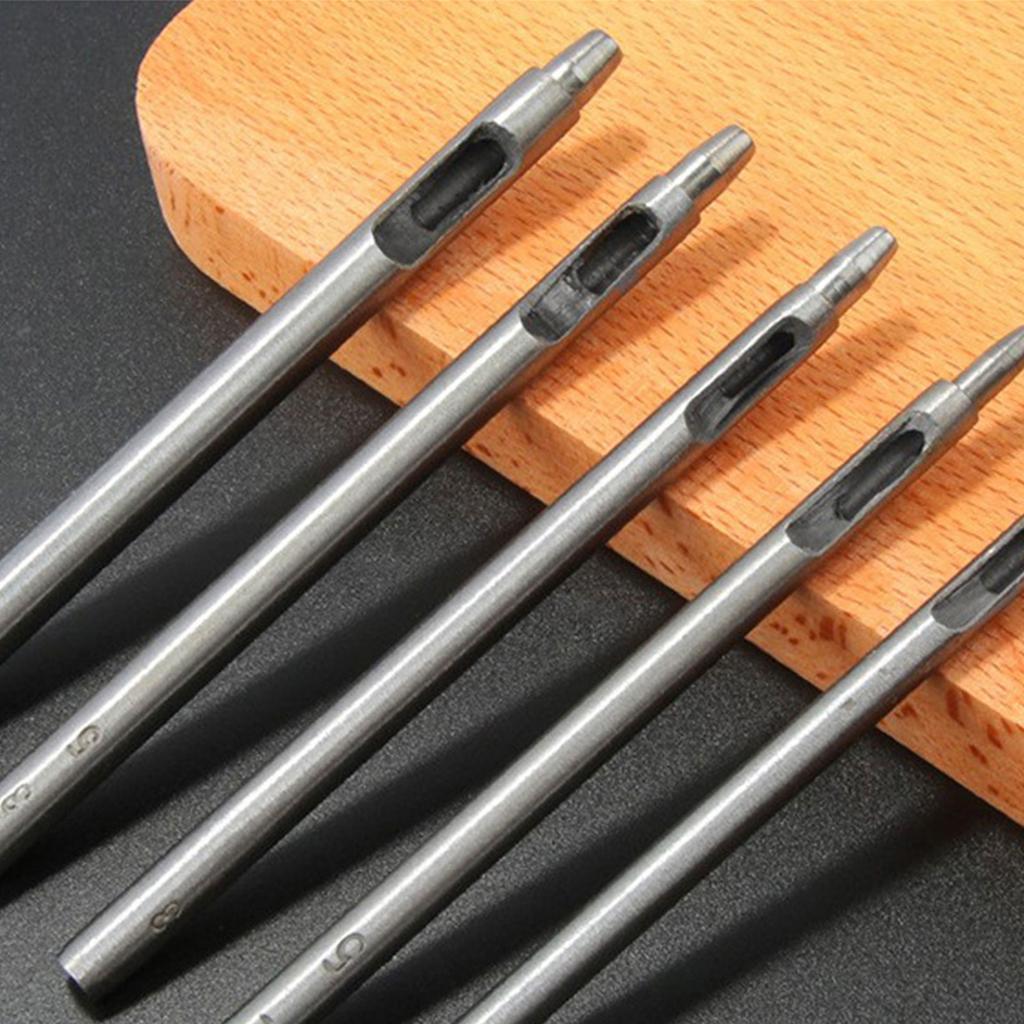 Round Steel Hollow Puncher 0.5mm To 4mm Leather Hole Punch Tool Leather Craft Hollow Hole Punch Cutter Tools for Leather